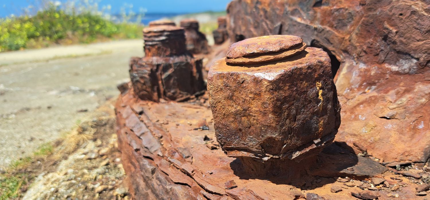 Steel corrosion (WWII Fortification, Finistere, France)