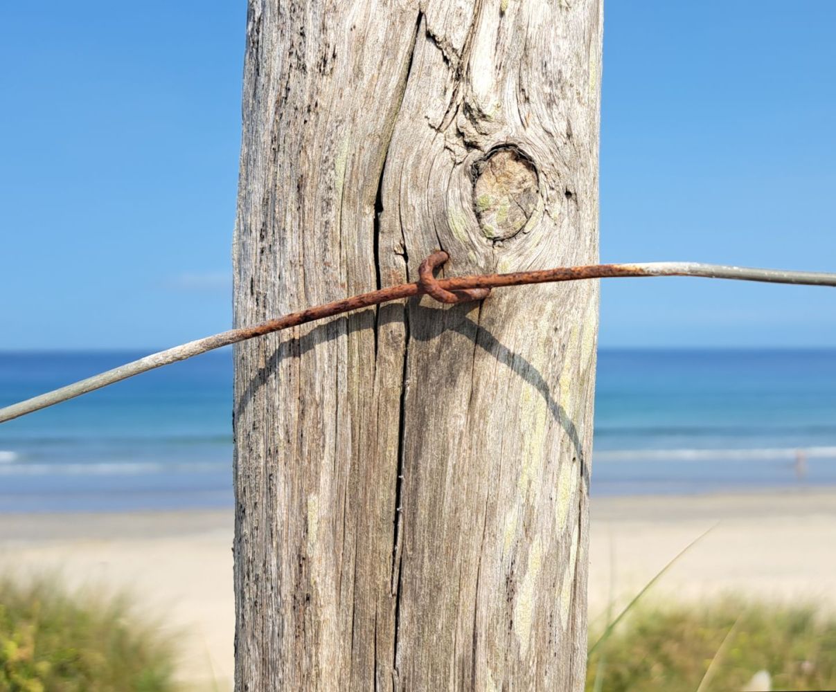 Corroding zinc coating (Le Conquet, Bretagne, France)